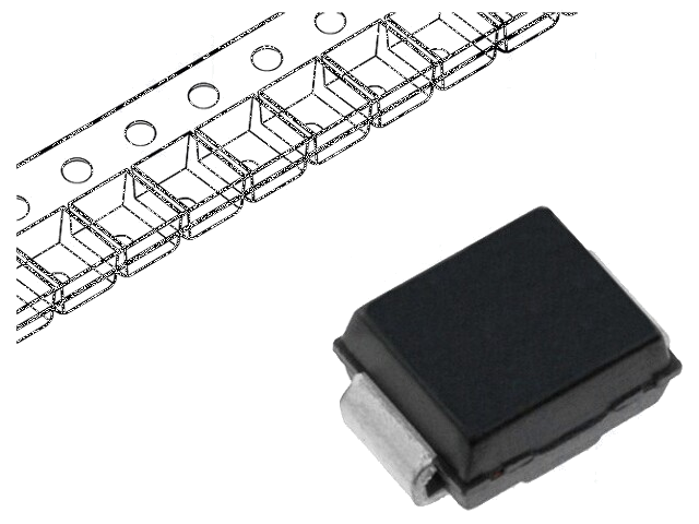Diode: TVS; 600W; 180V; 2,4A; tweerichtings-; ±5%; SMB; rol,band Diode: TVS; 600W; 180V; 2,4A; tweerichtings-; ±5%; SMB; rol,band